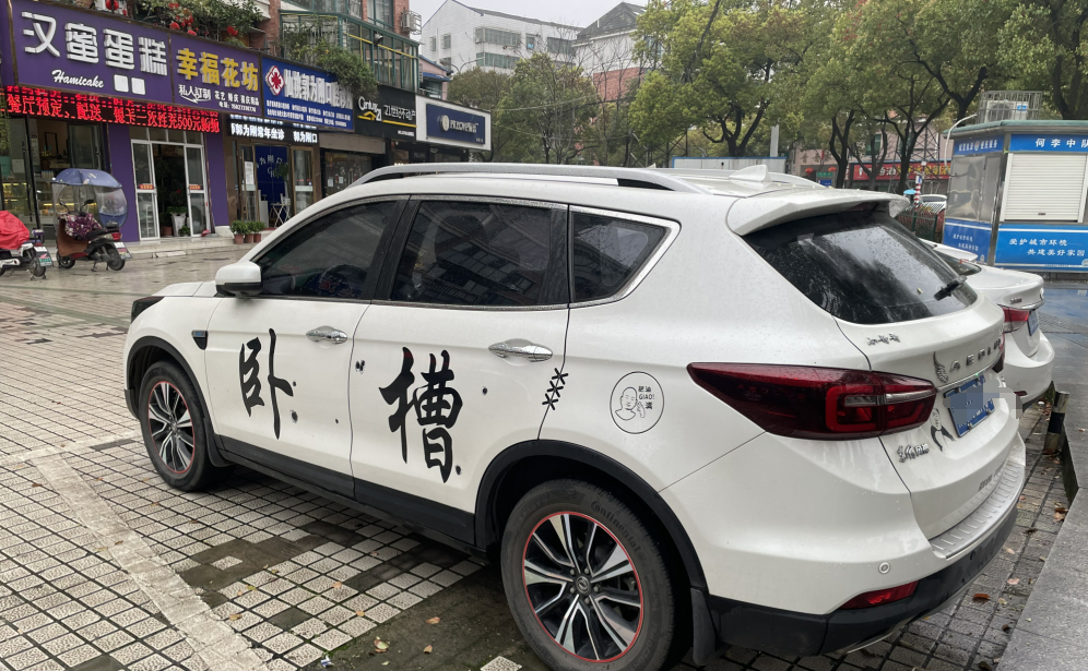 车上贴这个_仙桃一女车主被约谈……(車貼不文明車主)