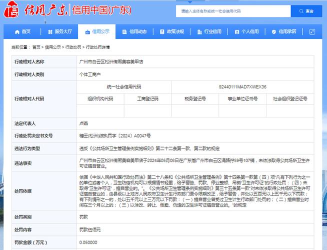 乐平市慧美生活美容店被警告罚款500元(公共場所金融界美容店)