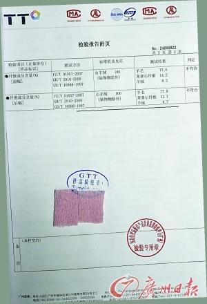 河北省市场监督管理局抽查：22批次休闲服装产品不合格(不合格使用說明羊絨)