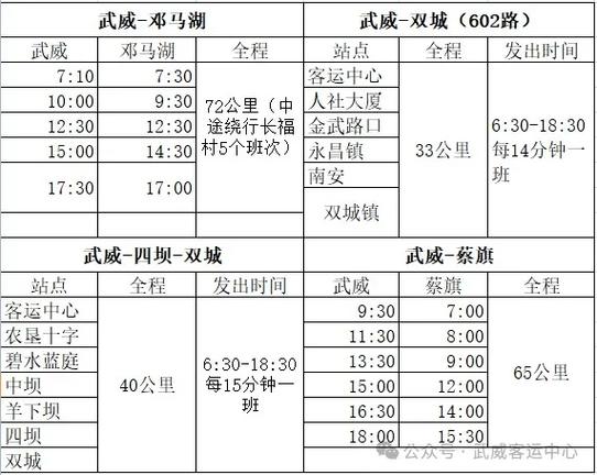 2019武威客运中心年时刻表_超级实用_果断收藏(約為發車時間乘車)