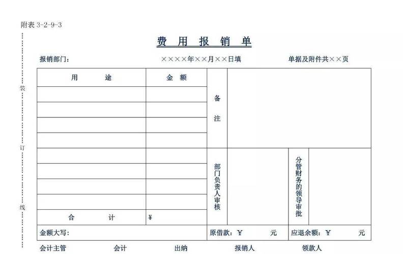 行政事业单位会计凭证及报销附件模版(報銷附件憑證)