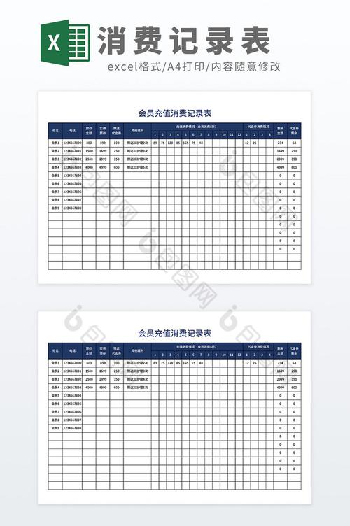 Excel会员充值消费管理_查询统计轻松操作_省心不劳神(勞神充值會員)