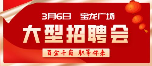 新乡市宝龙大型招聘会_热门岗位数不胜数！3月28日盛大开启(招聘會職位崗位)