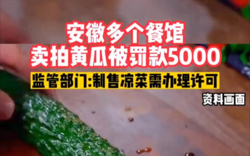 合肥多家餐馆因“拍黄瓜”被罚5000元？官方解答！最新进展来了(黃瓜餐館來瞭)