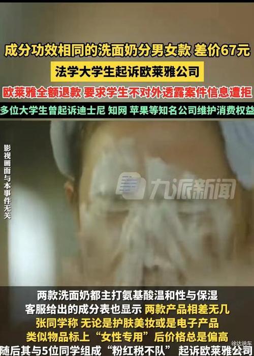 洗面奶分男女_差价达67元？法学大学生对“粉红税”出手了！(粉紅洗面奶差價)