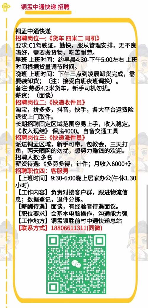 最新招聘！找工作的速看...(薪資聯系電話地址)