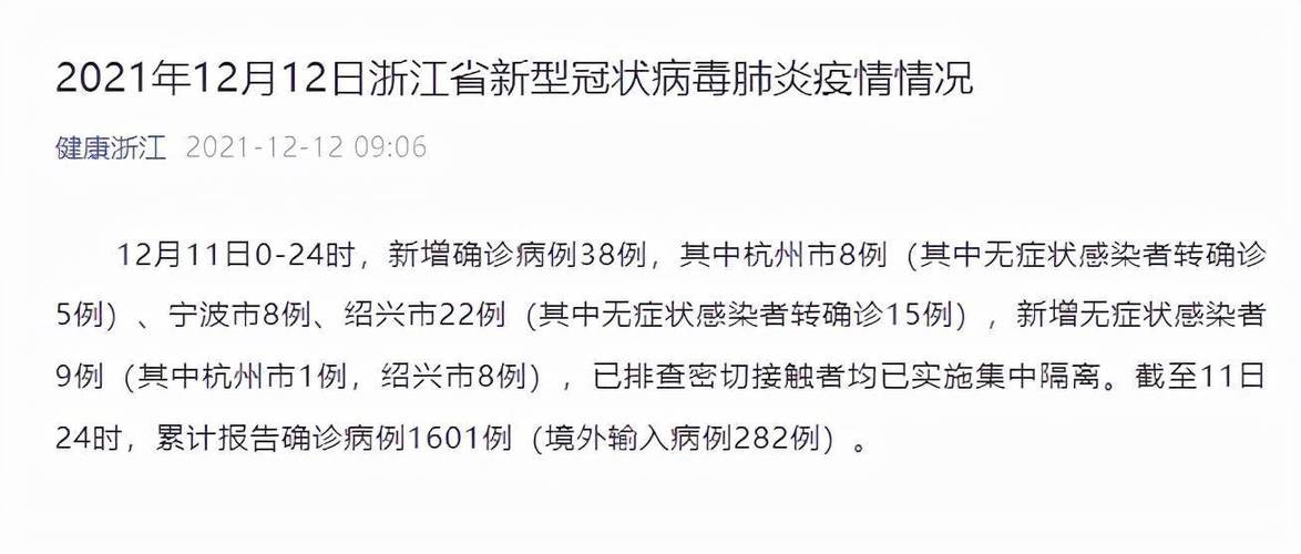 杭州新增38例无症状（5例社区筛查发现） 温州、绍兴、金华、台州、丽水共发现13例阳性2例无症状(感染者無癥狀發現)