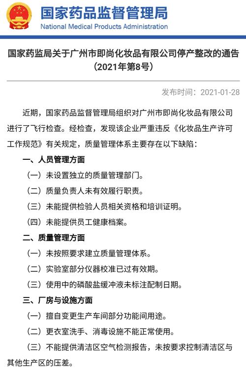 山东省发布化妆品生产监督检查结果通告_2家企业存在严重缺陷(企業整改美容)